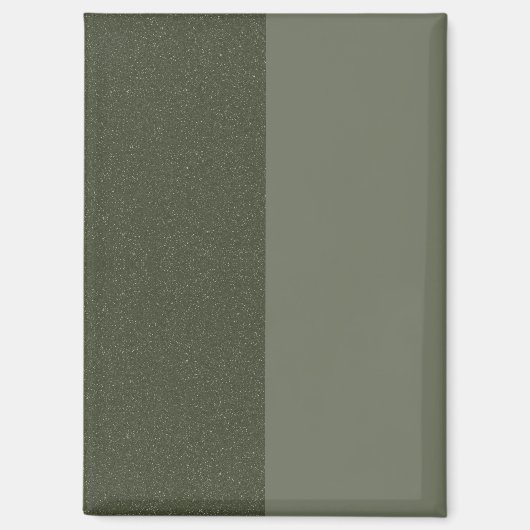 Modern Moss Green Split Custom Magnet (Voorkant)