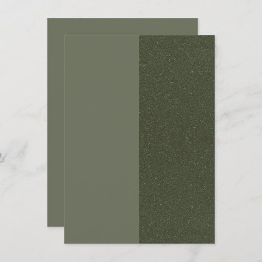 Modern Moss Green Split Enclosure Kaart – Aanpasse (Voorkant / Achterkant)