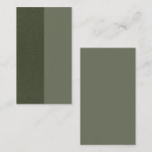 Modern Moss Green Split Flat Kaart – Notitiekaartje (Voorkant / Achterkant)