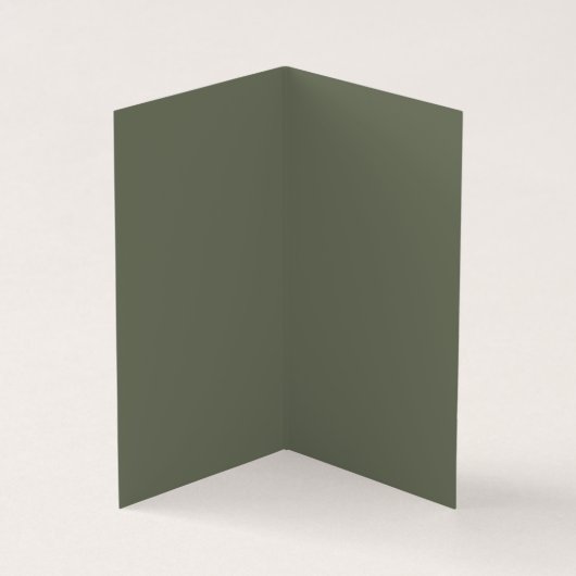 Modern Moss Green Split Gevouwen Visitekaartje (Binnen)