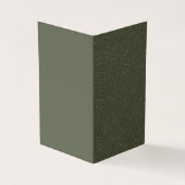 Modern Moss Green Split Gevouwen Visitekaartje (Buitenkant)
