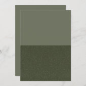 Modern Moss Green Split Glitter Flat-programma Programmakaart (Voorkant / Achterkant)