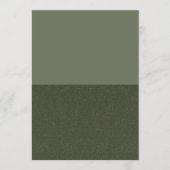Modern Moss Green Split Glitter Flat-programma Programmakaart (Voorkant)