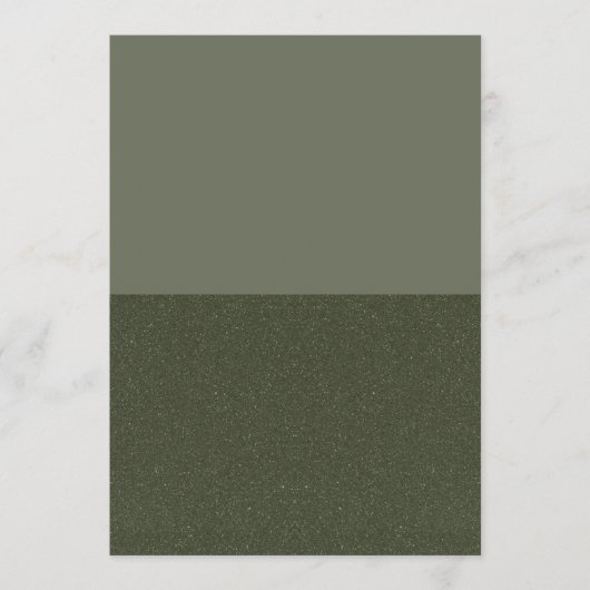 Modern Moss Green Split Glitter Flat-programma Programmakaart (Voorkant)
