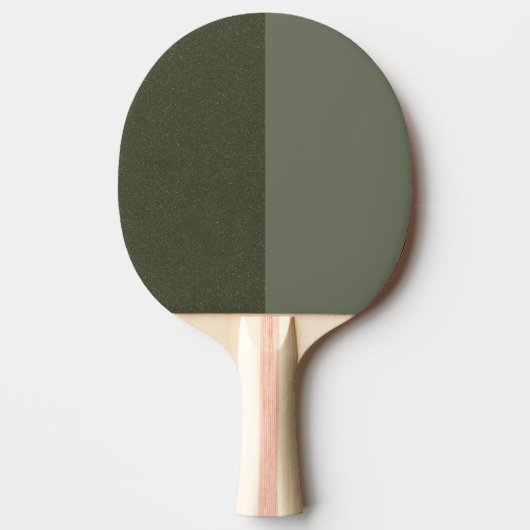 Modern Moss Green Split Ping Pong Paddle - Aangepa Tafeltennisbatje (Voorkant)
