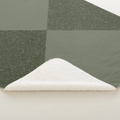 Modern Moss Green Split Sherpa Deken (3/4)