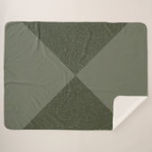 Modern Moss Green Split Sherpa Deken (Voorkant (horizontaal))