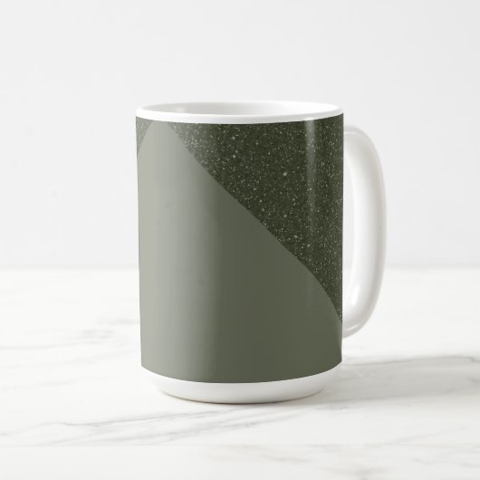 Modern Moss Green Split Textuur Mok (Voorkant rechts)