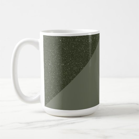 Modern Moss Green Split Textuur Mok (Links)