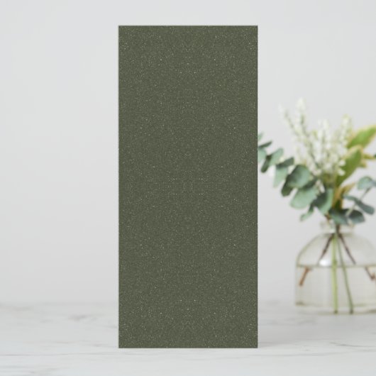 Modern Moss Green Texture Flat Menu – (Staand voorkant)