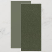 Modern Moss Green Texture Flat Menu –  (Voorkant / Achterkant)