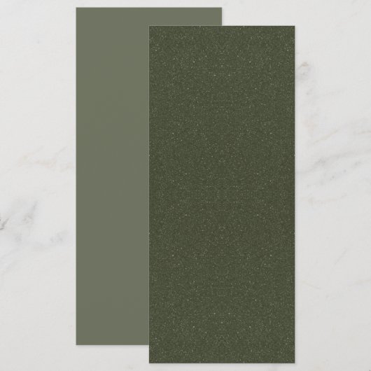 Modern Moss Green Texture Flat Menu –  (Voorkant / Achterkant)