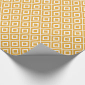 Modern mosterdgeel Ikat patroon Cadeaupapier (Hoek)