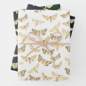 Modern Moth Pattern Elegant Chic Neutral Gift Inpakpapier Vel (In situ)