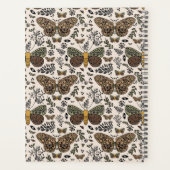 Modern Moth Wildflowers Abstract patroon Planner (Achterkant)