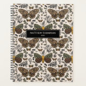 Modern Moth Wildflowers Abstract patroon Planner (Voorkant)