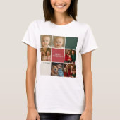 Modern mother collage Christmas family T-shirt (Voorkant)