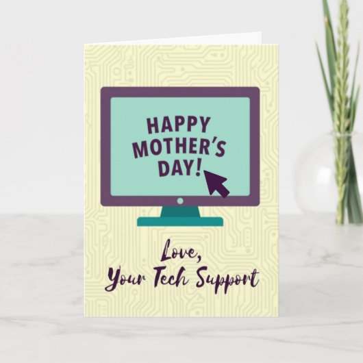 Modern Mothers Day Display Card Kaart (Voorkant)