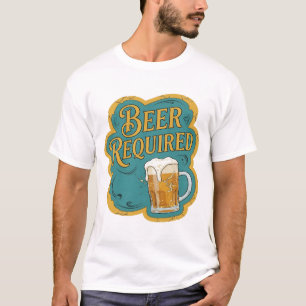 Modern MOTIEF MET BENODIGDE BIER Artistiek T-shirt