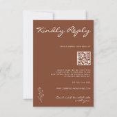 Modern Motief Terracotta RSVP Antwoordkaart (Voorkant)