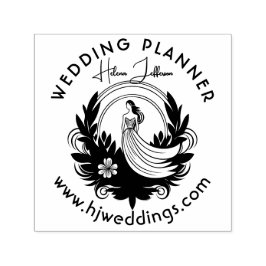Modern Motif Logo Wedding Planner Zelfinktende Stempel