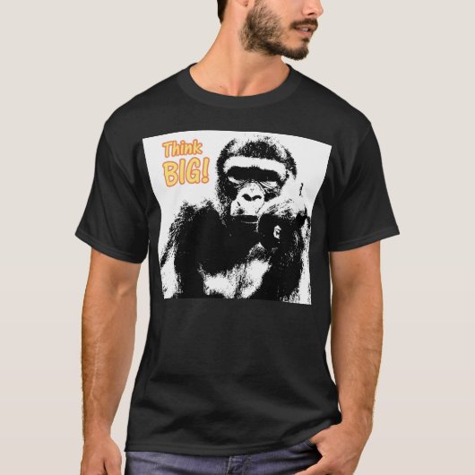 Modern Motivatie Inspirerend Quote Gorilla T-shirt (Voorkant)