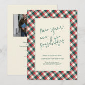 Modern Motivatie Nieuwjaar Business Logo Foto Feestdagenkaart (Voorkant / Achterkant)