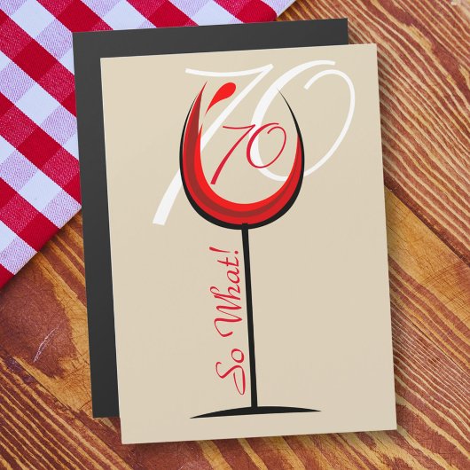 Modern Motivatie rood wijnglas 70e verjaardag