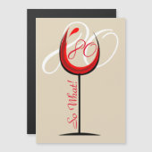 Modern Motivatie wijnglas 80ste verjaardag (Voorkant / Achterkant)