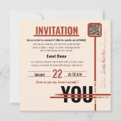 Modern Motivational Event Invitation Card | Semina Kaart (Achterkant)