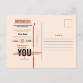 Modern Motivational Event Invitation Card | Semina Uitnodiging Briefkaart (Achterkant)