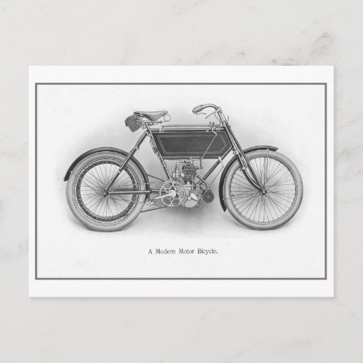  "Modern Motor Bicycle" Briefkaart (Voorkant)