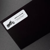 Modern Motorfiets Biker Bruiloft Retouradres Etiket