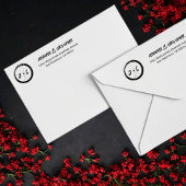 Modern Motorfiets Biker Bruiloft Retouradres Zelfinktende Stempel