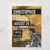 Modern Motorthema 50e verjaardag Golden Kaart (Voorkant)