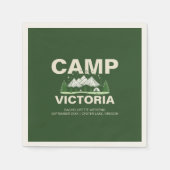 Modern Mountain Camping Bachelorette Party Servet (Voorkant)