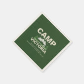 Modern Mountain Camping Bachelorette Party Servet (Hoek)