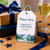 Modern Mountain Grad Party Cadeaulabel