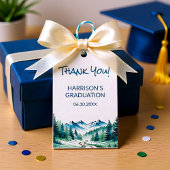Modern Mountain Grad Party Cadeaulabel