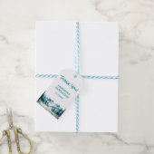 Modern Mountain Grad Party Cadeaulabel (Met Touw)