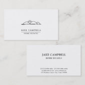 Modern Mountain Landscape Sun | Visitekaartje (Voorkant / Achterkant)