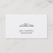 Modern Mountain Landscape Sun | Visitekaartje (Voorkant)