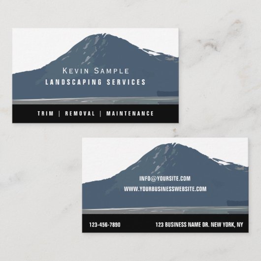 Modern Mountain Landscaping Service Brand Visitekaartje (Voorkant / Achterkant)