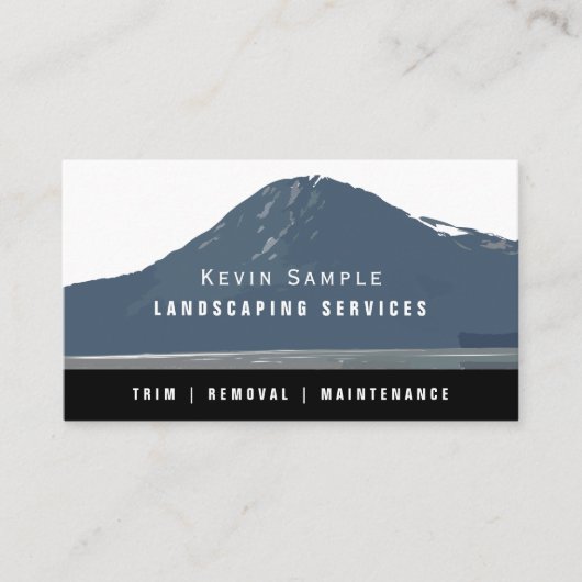 Modern Mountain Landscaping Service Brand Visitekaartje (Voorkant)