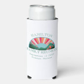 Modern Mountain Outdoor Family Reunion Seltzer Blikjeskoeler (Seltzer Voorkant)