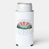 Modern Mountain Outdoor Family Vacation Seltzer Blikjeskoeler (Seltzer Voorkant)