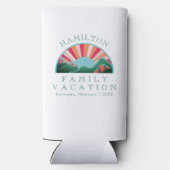 Modern Mountain Outdoor Family Vacation Seltzer Blikjeskoeler (Achterkant)