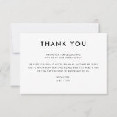 Modern Mountain Wedding Herfst Custom Bericht Bedankkaart (Voorkant)