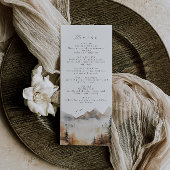 Modern Mountain Wedding Menu