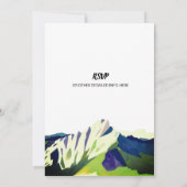 Modern Mountain Woodland Forest bruiloft Kaart (Achterkant)